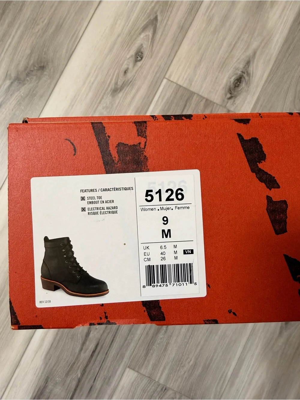 NEW WORX by Red Wing 5126 Steel Toe EH Work Boots Women’s 9M Leather